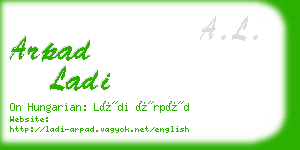 arpad ladi business card